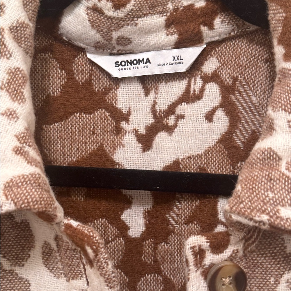 Like New Women’s Sonoma Cow Print Jacket Size XXL - Picture 6 of 6